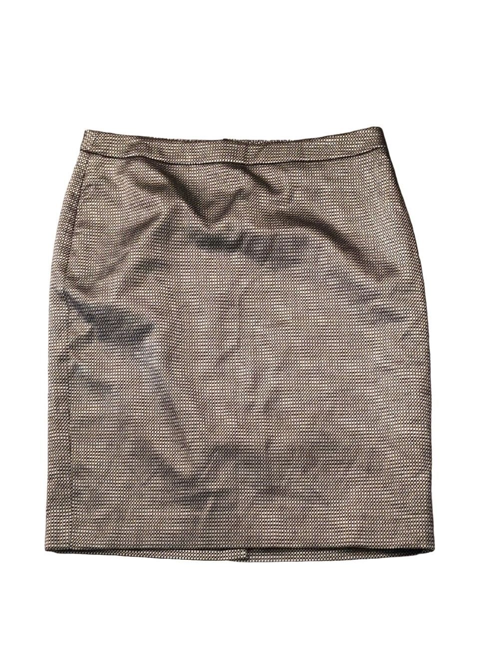 Ann Taylor Black And Gold Kate Pencil Skirt Size 12